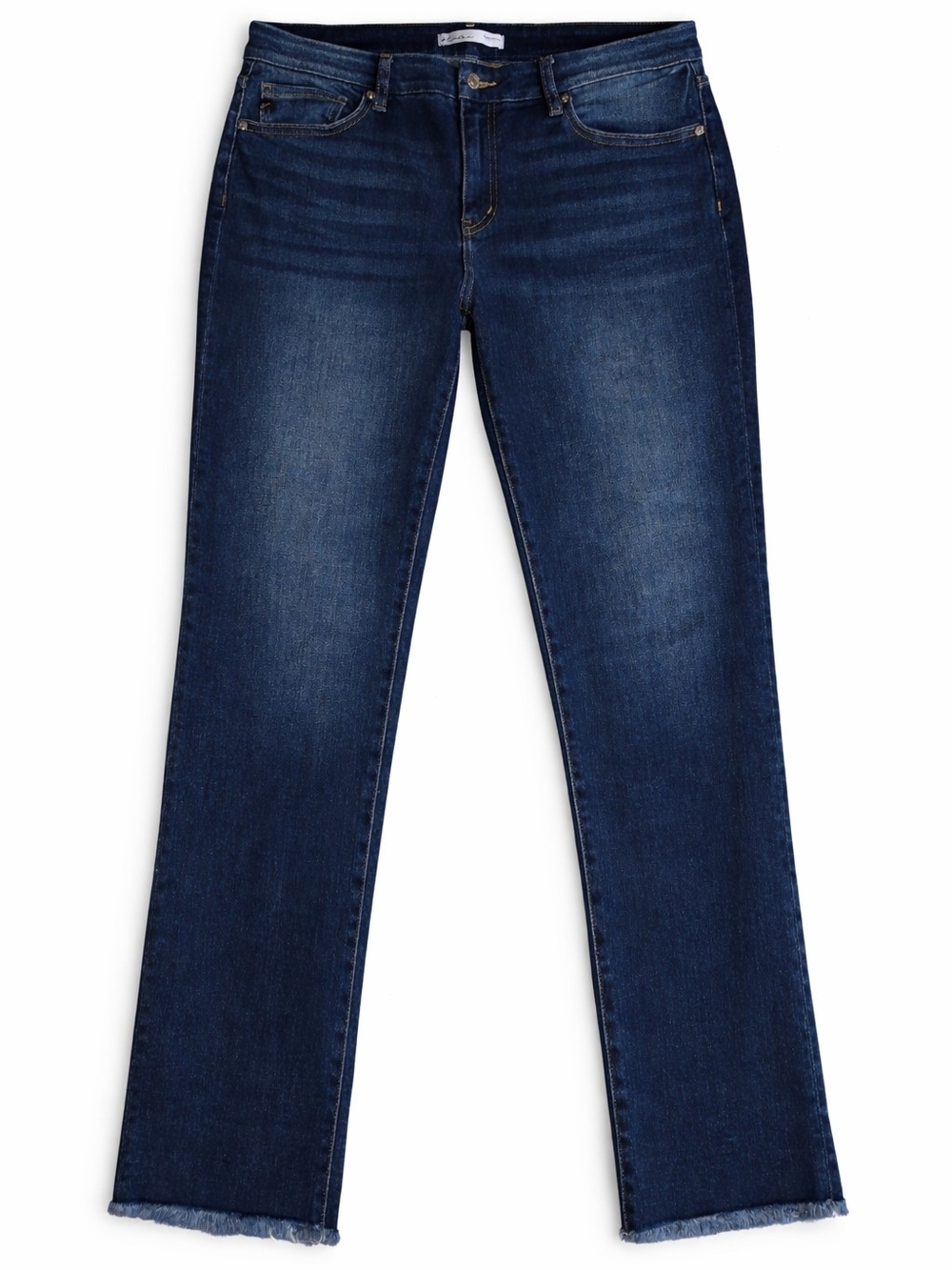 KanCan for Maurices Women’s Size 30 Dark Wash Flare Jeans Raw Frayed Hem